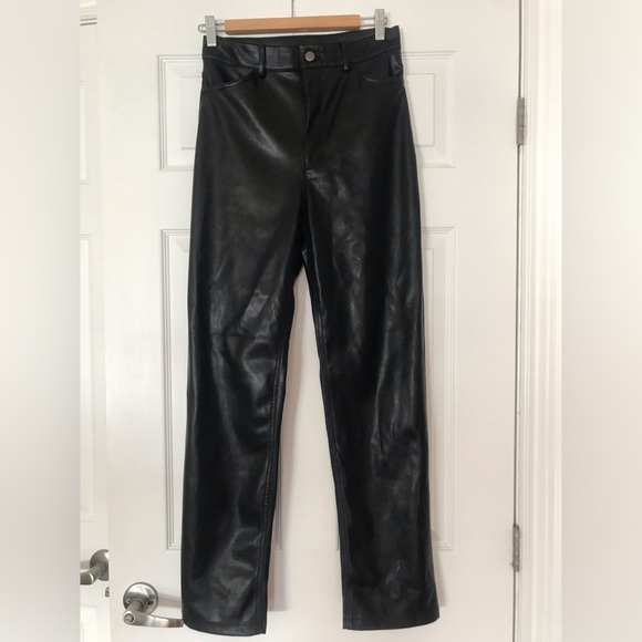 Dynamite Gisele Faux Leather Black Pants - Picture 2 of 6
